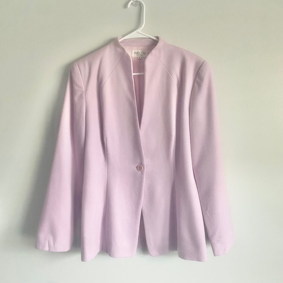 Tamotsu Jackets & Blazers - Tamotsu New York Vintage Lilac Wool Cashmere Blazer Jacket Size 8
